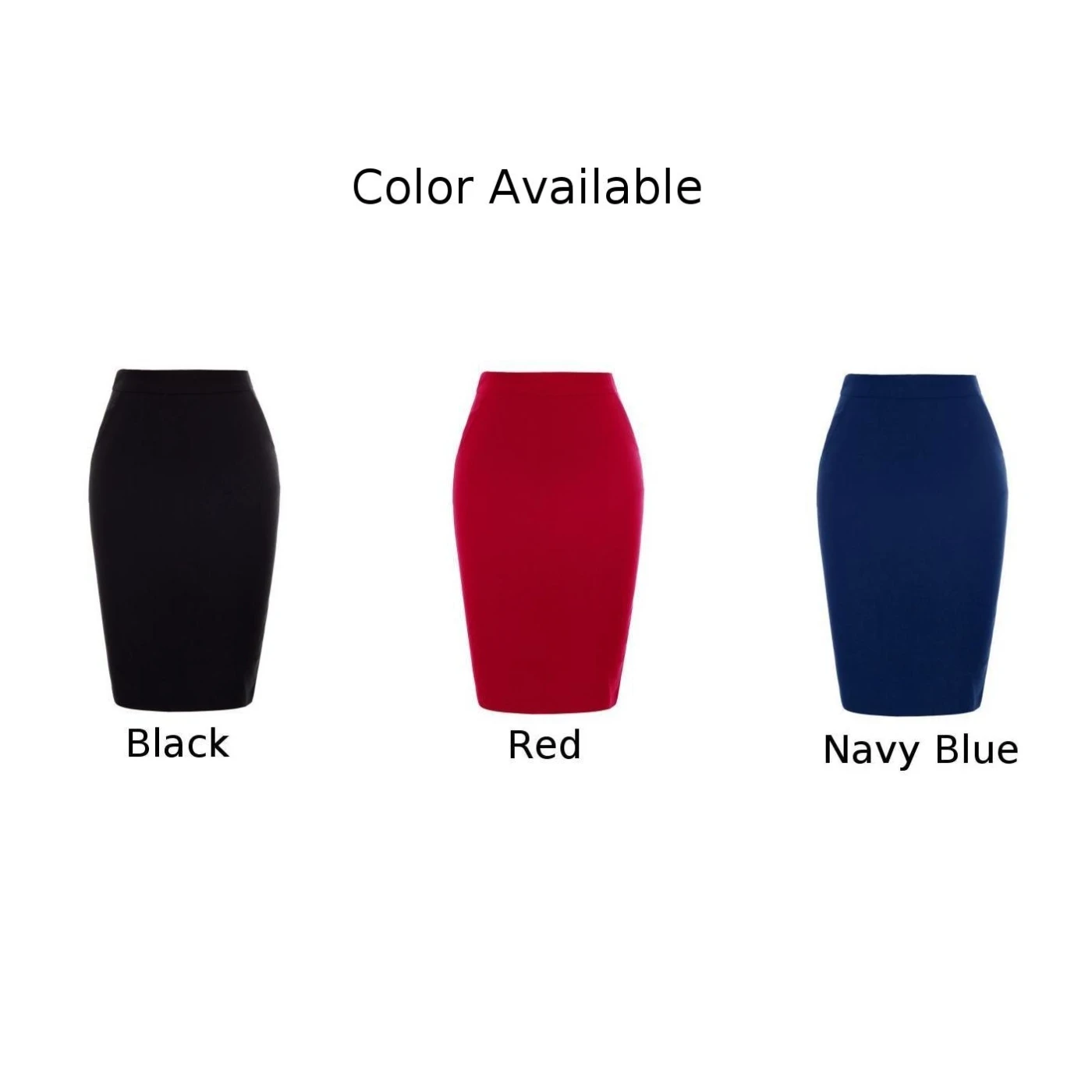 Облегающая Юбка эластичная Женская высокая талия с карманами однотонная