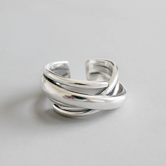 RYOUCUTE настоящие чистые серебряные цветные ювелирные изделия корейские Гладкие