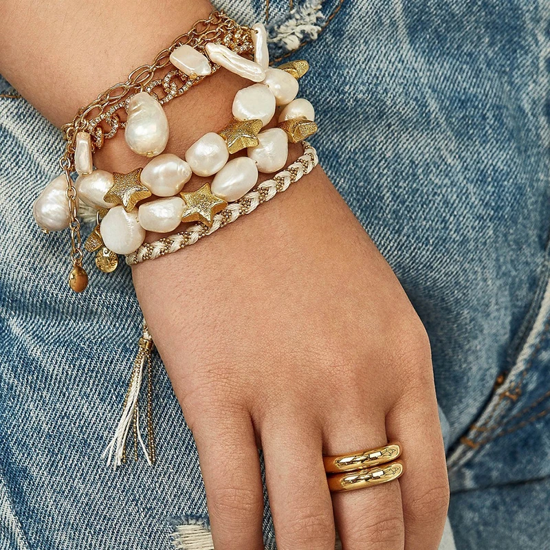 Vedawas Boho браслеты с фруктами для женщин жемчужные массивные ювелирные изделия аксессуары ручной работы BA браслеты с буквами xg3169