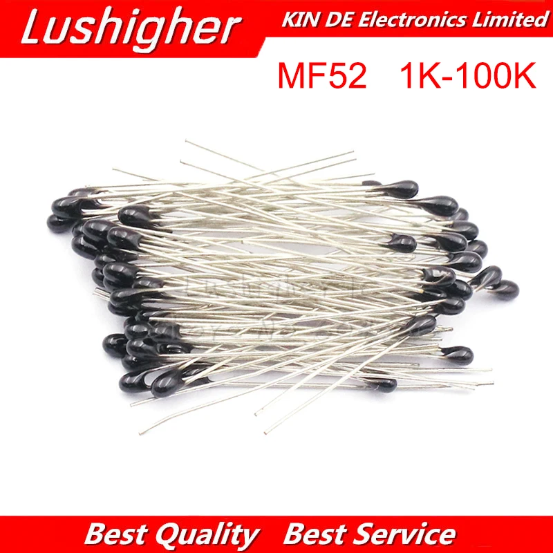 Терморезистор MF52 MF52AT B 3950 NTC 5% 1K 2K 3K 4 7 K 5K 10K 20K 47K 50K 100K 20 шт.|Резисторы| |