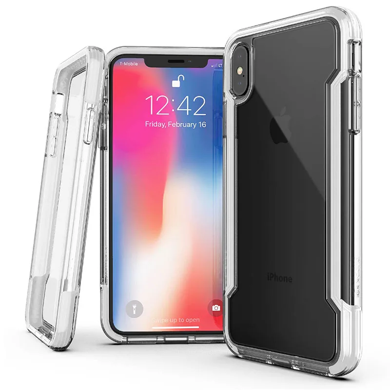 White X-Doria Defense Прозрачный чехол для iPhone X XR XS Max военный класс, проверенный чехол для iPhone X XR XS Max, защитный чехол - Цвет: White