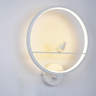 one bird white Современные настенные светильники, художественный ангел, нордическая креативная лампа для гостиной, спальни, прикроватный кронштейн для освещения, мощный светодиодный Блеск для дома Dero - Цвет абажура: one bird white