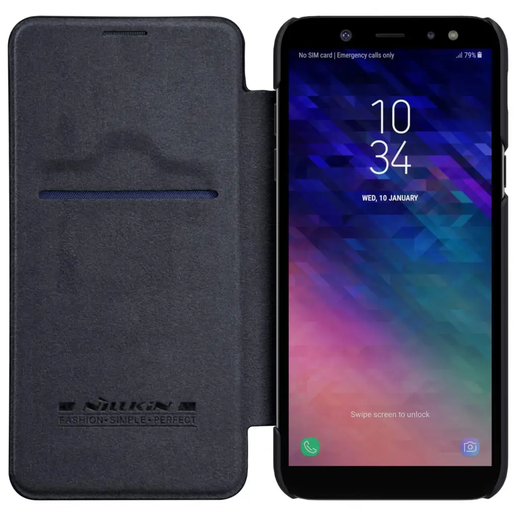 sFor Samsung Galaxy A6 2018 Flip Case Nillkin Qin PU Leather Cover For | Мобильные телефоны и аксессуары