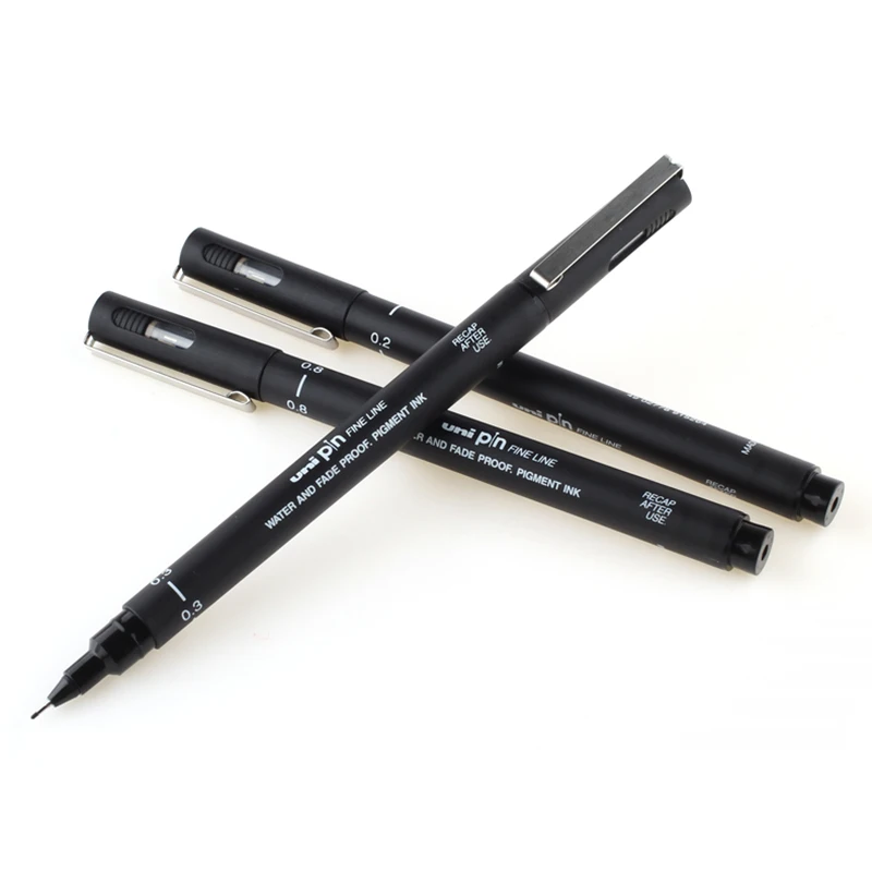 Ручка игла для рисования Mitsubishi Uni PIN200 Black Liner 005/01/02/03/05/08|pen pen|penpen spray |