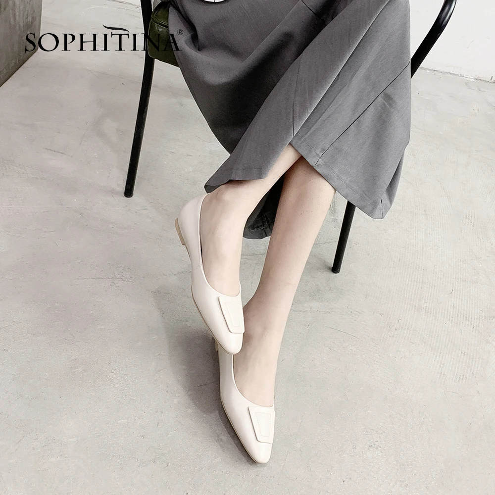SOPHITINA/модная повседневная обувь на плоской подошве удобная однотонная из