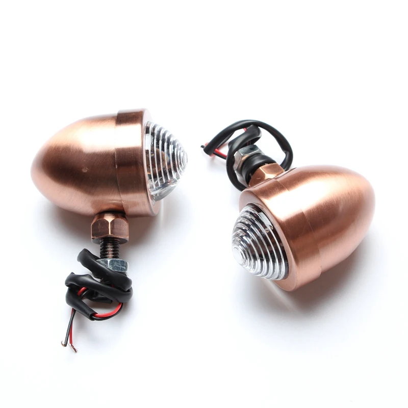 Универсальный Белый 1 пара индикатор сигнала поворота мотоцикла 12 В лампы Пуля