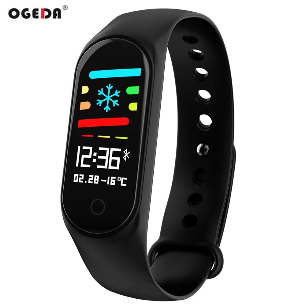 OGEDA Sports Men Smart Watches Pulse Fitness Tracker Watch LED Digital Color Screen Bracelet 30M Waterproof Bluetooth M3S Clock | Наручные