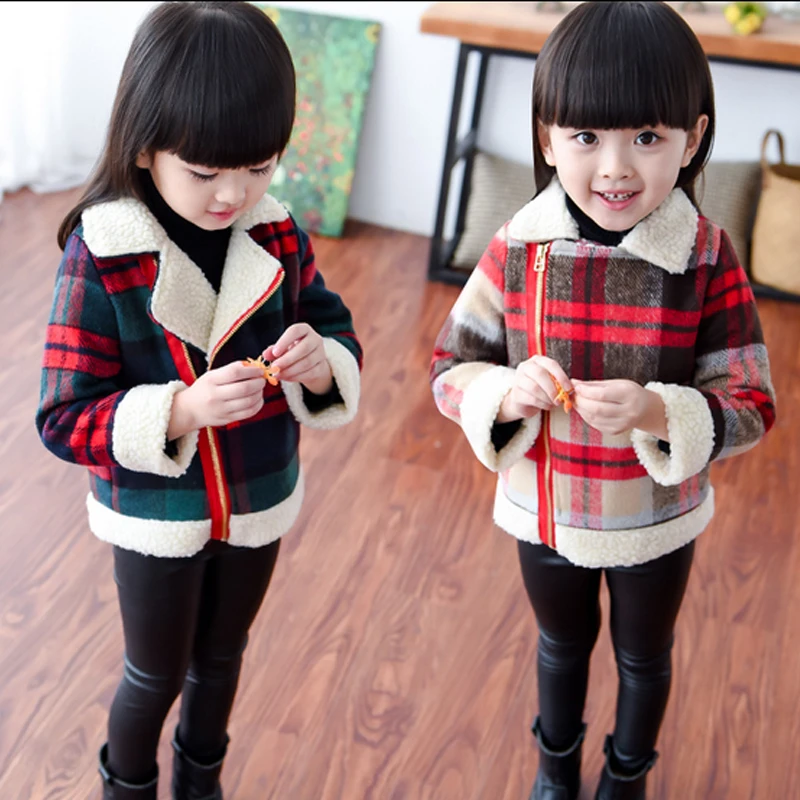 

Girls woolen coat 2020 autumn and winter new Korean version of the small children's woolen coat female baby woolen Outerwear
