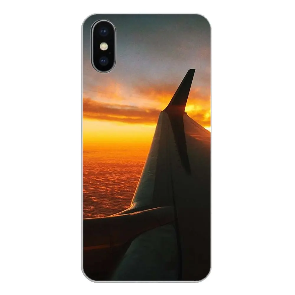 Soft Case Airplane At Sunrise aircraft plane For Huawei Honor 7X V10 6C V9 6A Play 9 Mate 10 Pro Y7 Y5 P8 P10 Lite Plus GR5 2017 |