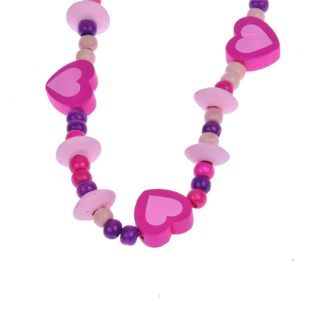 Бесплатная доставка модные детские комплекты украшений для девочек Деревянный