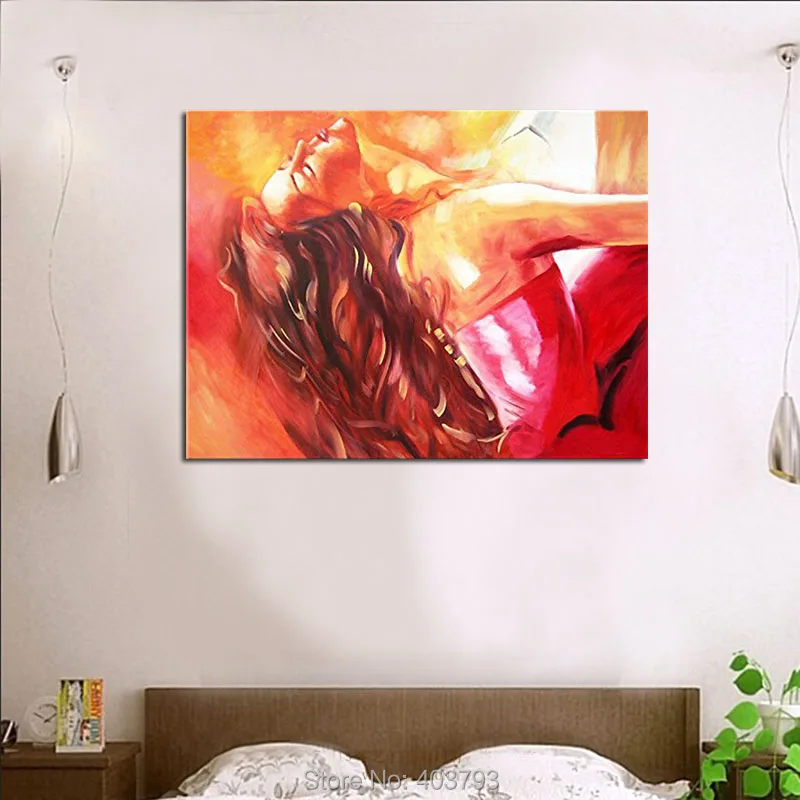 Большая Ручная роспись Абстрактная фигура картина маслом на холсте современный