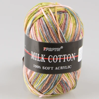 19 gray green coffee TPRPYN 1 шт. = 50 г вязание крючком молочный мягкий детский хлопок шерсть пряжа ручной вязки пряжа DIY ремесло вязаный свитер шарф шапка - Цвет: 19 gray green coffee