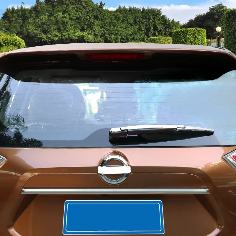 Для Nissan Qashqai Dualis J11 2014 2015 2016 2017 ABS Хромированная Задняя отделка стеклоочистителя