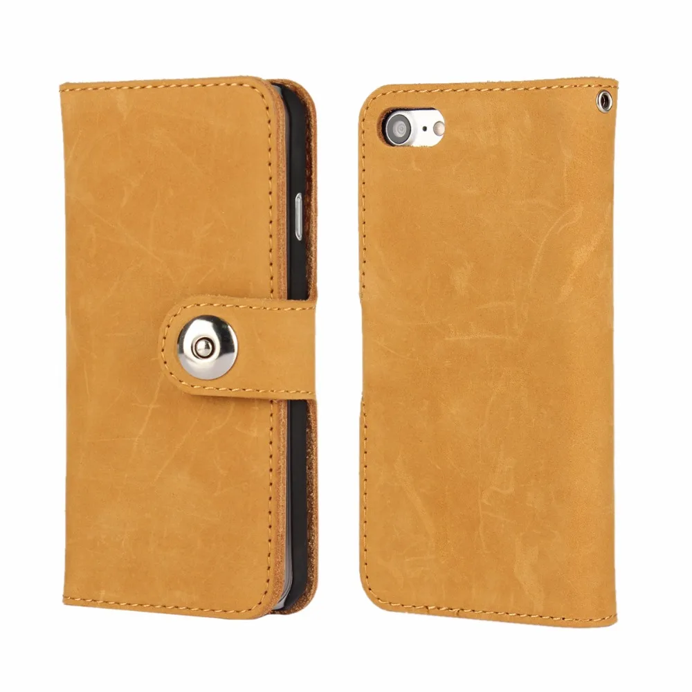 На S Кейл матовая кожа телефона flip case защиты Shell для iPhone 4 4S 5 5S SE 6 7 plu s бумажник с