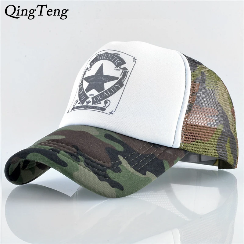 

Fashion Print Pattern Breathable Mesh Baseball Caps Men Women Casquette Camouflage Summer Casual Sun Trucker Gorras