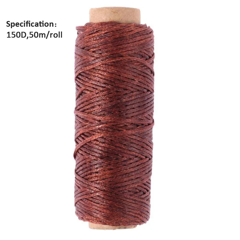 50M DIY 50/260 м 150D/16 плоская шьевая Вощеная линия, прочные нейлоновые кожаные швейные нитки для ремонта обуви, швейные инструменты - Цвет: 50M