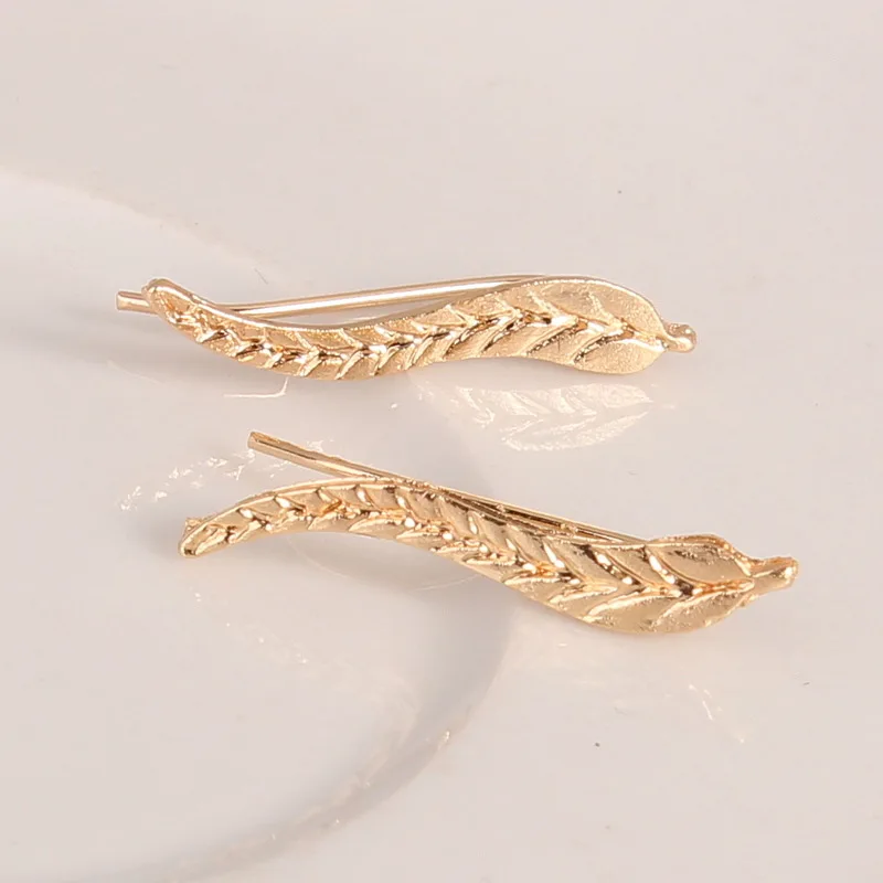 Лидер продаж 1 пара Женские Ювелирные серьги из сплава в форме листа изысканная
