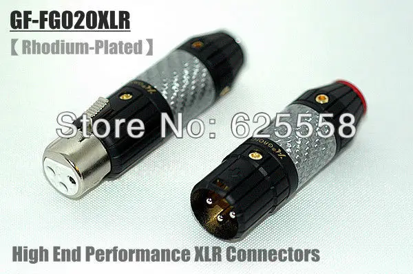 4 шт. Hi End XLR штекер из углеродного волокна корпус красной меди с родиевым