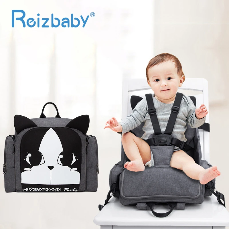 REIZBABY Functional Large Capacity Diaper Bag Foldable Baby Safety Eating Chair Waterproof Outdoor Portable Storage Thermal | Мать и