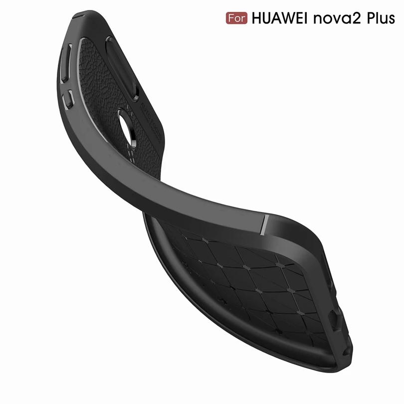 For Huawei Nova 2 Plus / BAC-AL00 5.5&quot Case Phone Back Protective Smartphone Soft Litchi striae Shockproof Cover Nova2 |