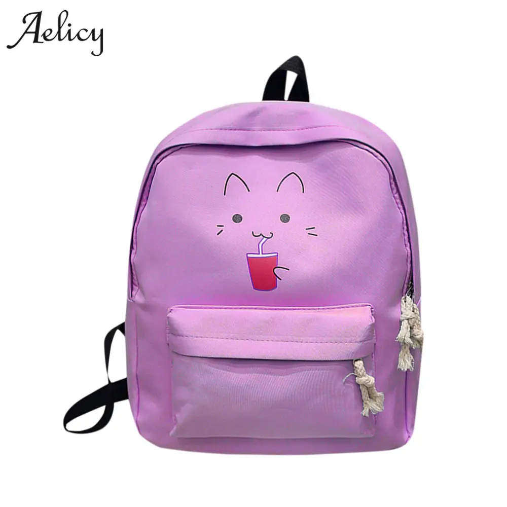Aelicy холщовый рюкзак для студентов школьная сумка мальчиков подростков рюкзаки