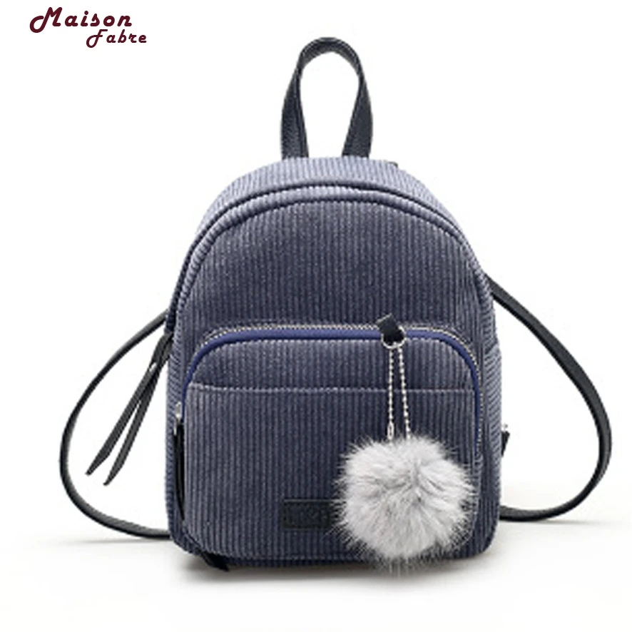 Women Corduroy Backpacks Schoolbags Travel Shoulder Bag backpacks for teenage girls portfolio school mini backpack teenagers | Багаж и