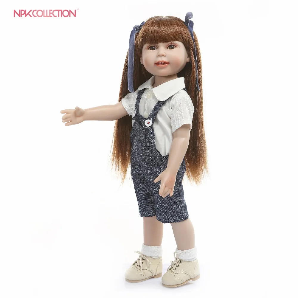 Кукла реборн NPKCOLLECTION силиконовая кукла девушка Реалистичная младенец 45 см для