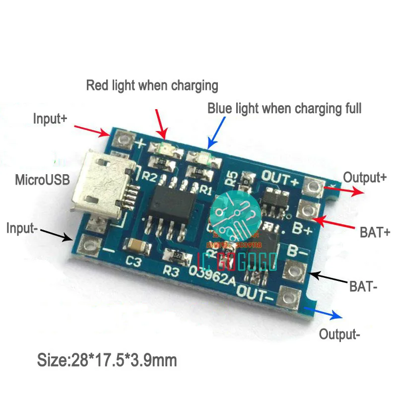 3.7V Lithium Battery Charger Protection Integrated Board 5V 1A 18650 Li-ion Two-in-one Module Micro USB | Электроника