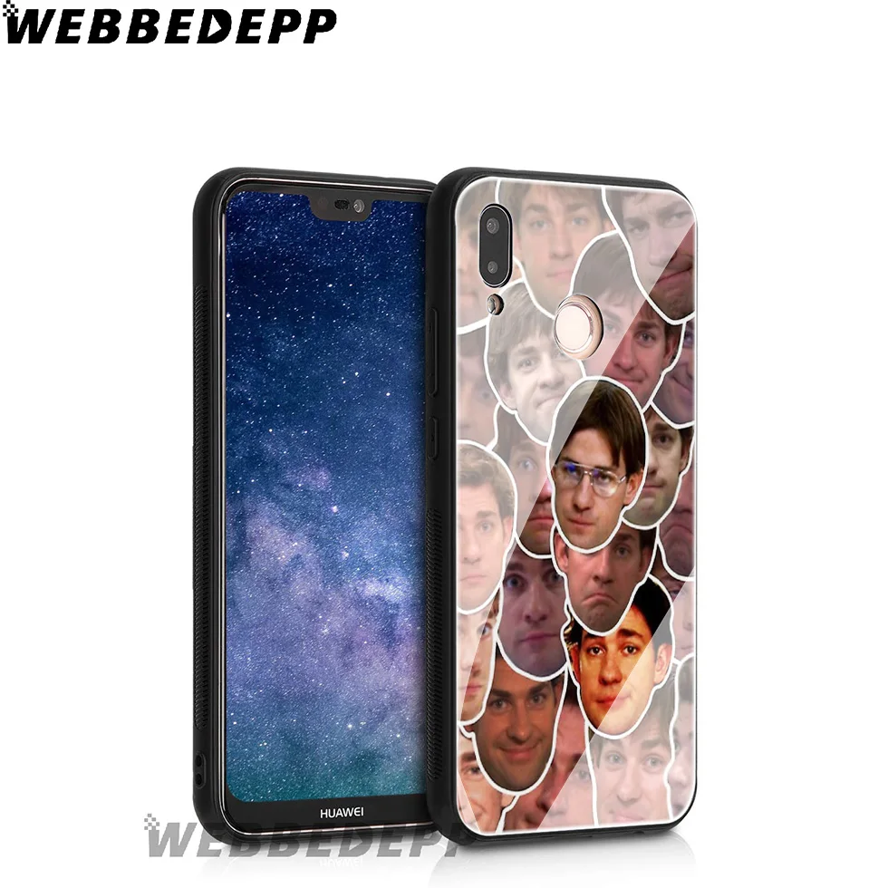 WEBBEDEPP The Office Tv Shows Tempered Glass Case for Huawei Mate 20 P20 P10 P Smart 2019 2018 &amp Honor 10 9 8X 7A Lite Pro |