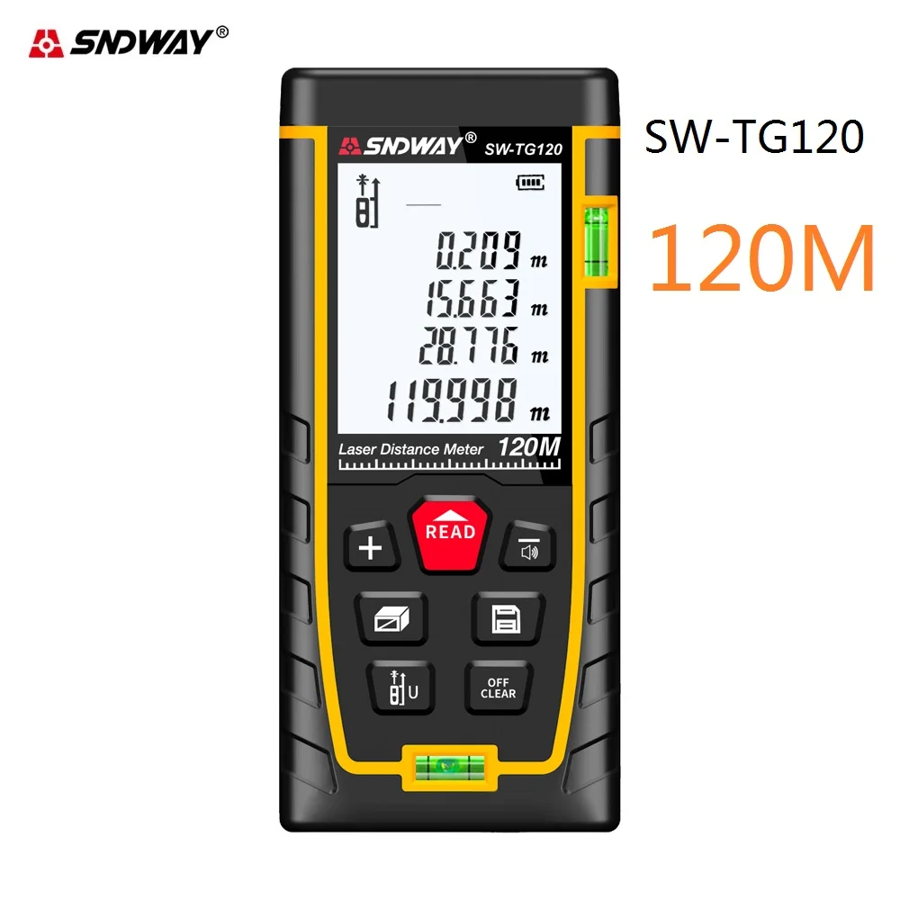 

SNDWAY Laser Distance Meter 50m 70m 100m 120m Laser Range Finder rangefinder metro trena laser tape measure ruler Roulette tool