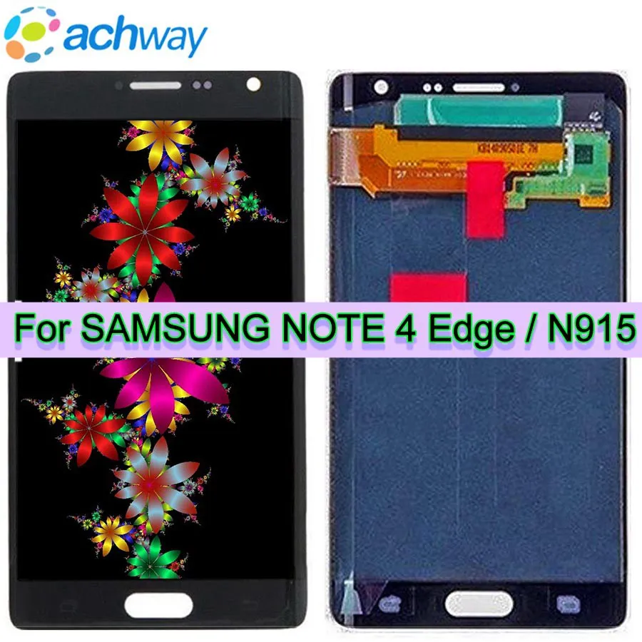 Для 5," samsung Galaxy NOTE 4 Edge N915 ЖК-дисплей кодирующий преобразователь сенсорного экрана в сборе Замена для samsung NOTE 4 N910 lcd