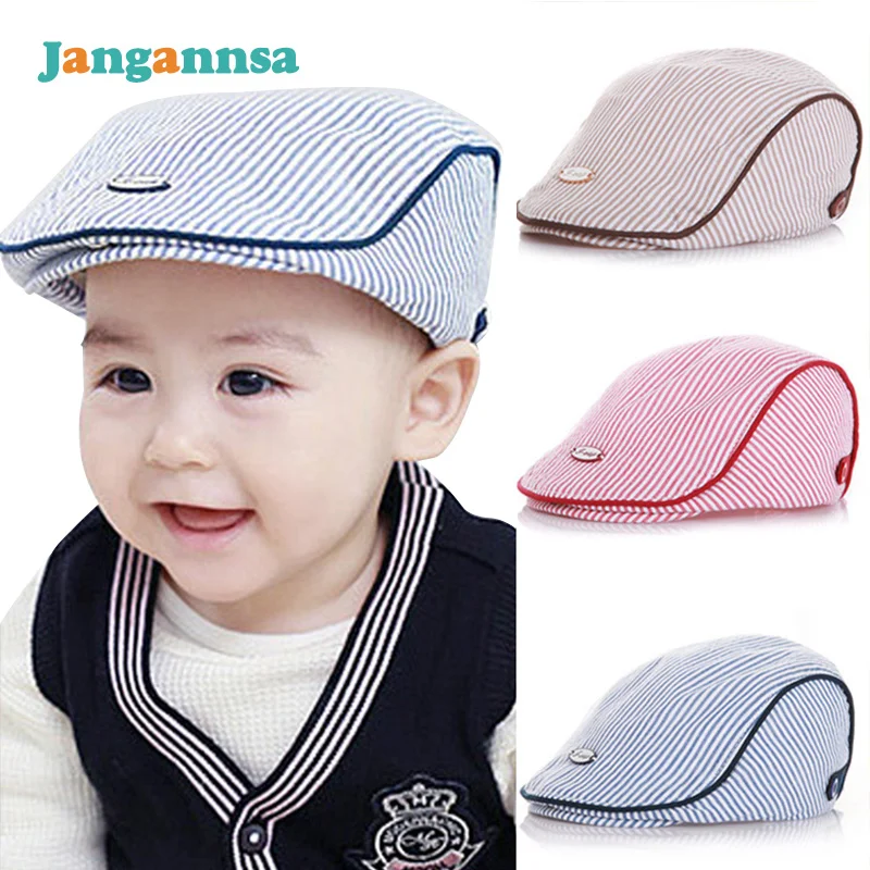Детский берет хлопковая мягкая детская шапка полосатый на весну и осень для