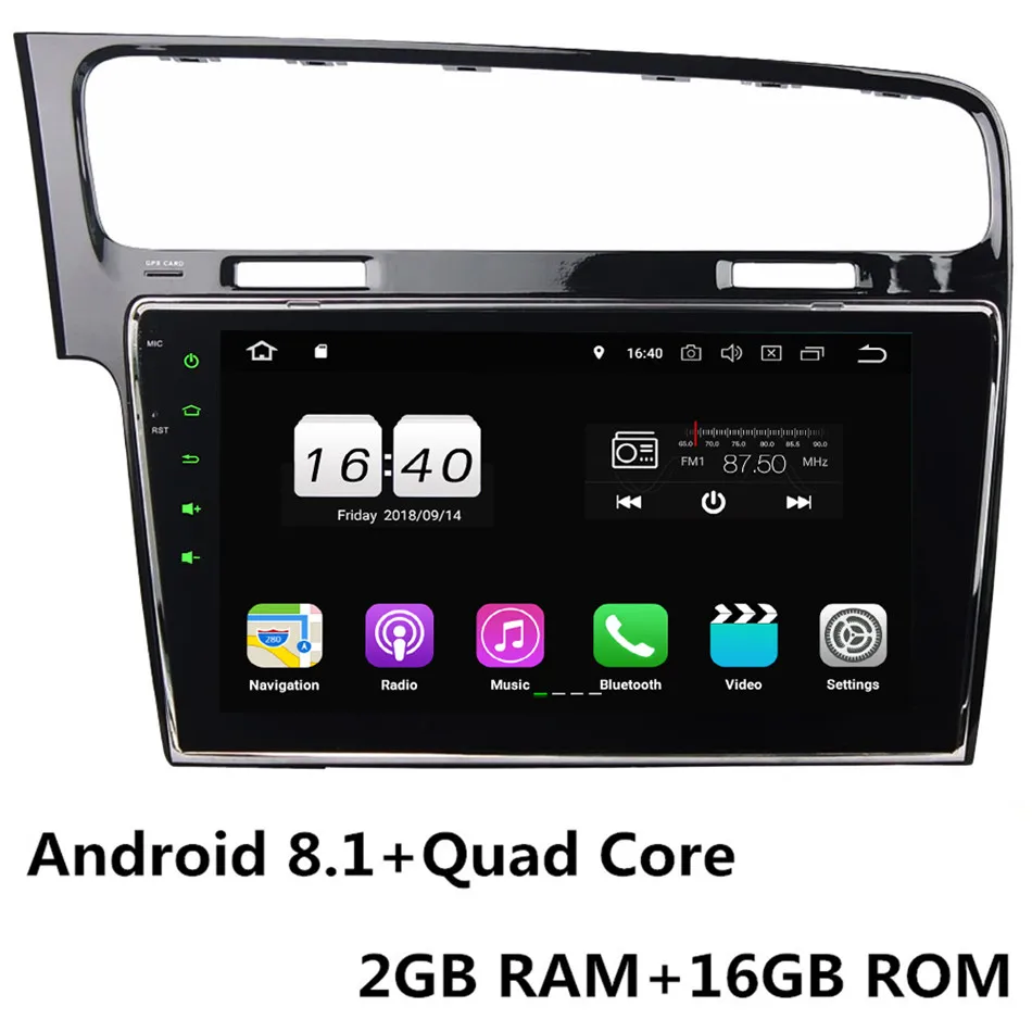 Android 8.1 x 4Core 10," ips Восьмиядерный 4G Android 9,0 4 Гб ОЗУ 64 Гб ПЗУ RDS автомобильный dvd-плеер радио gps ГЛОНАСС для Volkswagen Golf 7 MK7 2013 - Цвет: Android 8.1 x 4Core