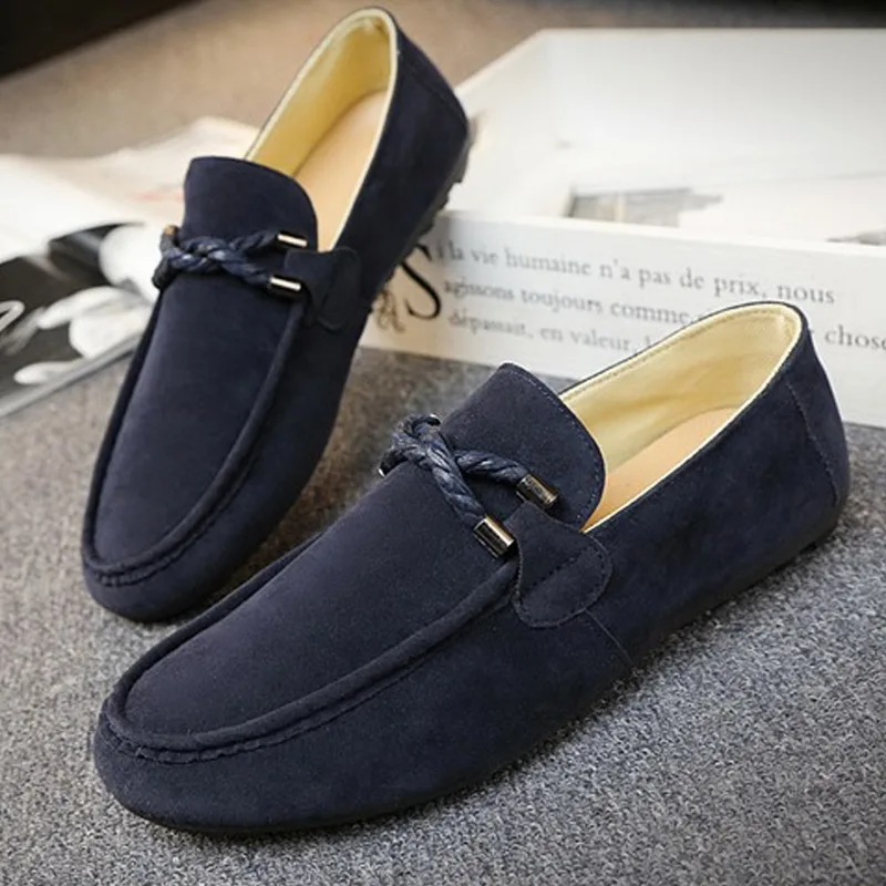 Men Shoes Flat Casual Vulcanize Slip On Loafers Male Sneakers Breathable Confort Light Leather Shallow Youth Boy | Обувь