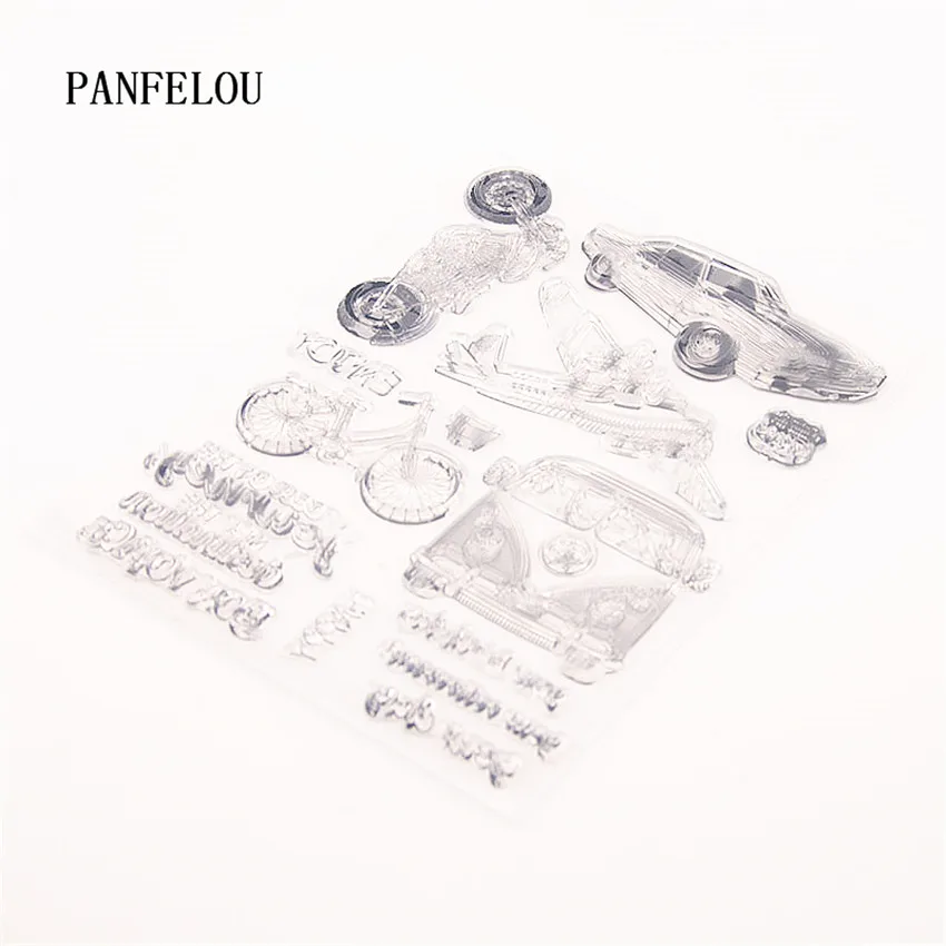 PANFELOU инструменты для путешествий прозрачный силиконовый штамп/печать DIY Скрапбукинг/фотоальбом Декоративные прозрачные штамп листы
