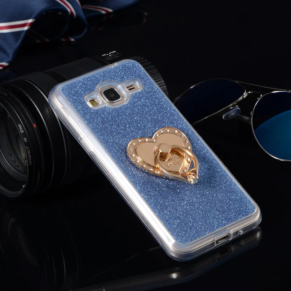 Роскошный блестящий чехол для Samsung Galaxy Grand Prime G530H/Neo i9060/S Duos S7562 силиконовое кольцо