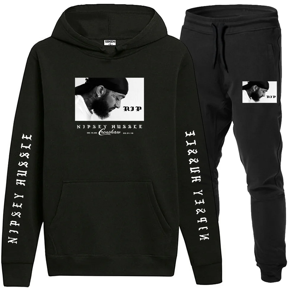 Nipsey Hussle Толстовка для мужчин и женщин + джоггеры костюм со спортивными брюками