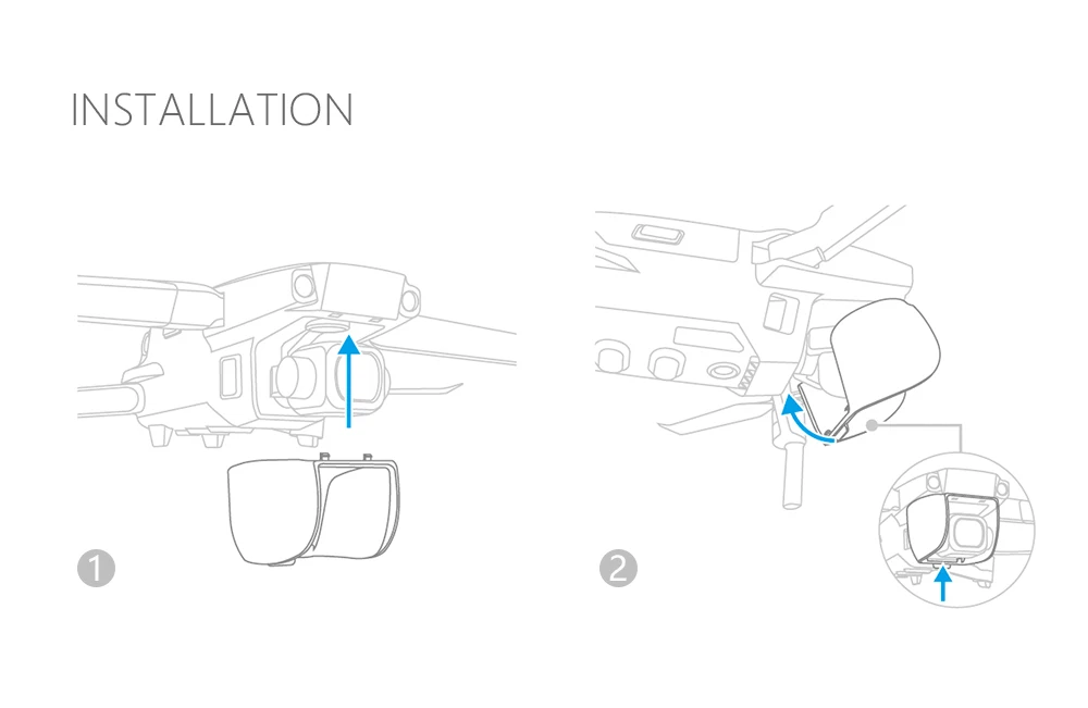 PGYTECH Mavic 2 камера Антибликовая Защитная крышка бленда для объектива Солнцезащитная Крышка для DJI MAVIC 2 PRO/ZOOM Drone аксессуары