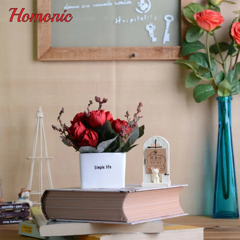 Европейский керамическая чашка искусственный цветок июля розы вечная цветочный