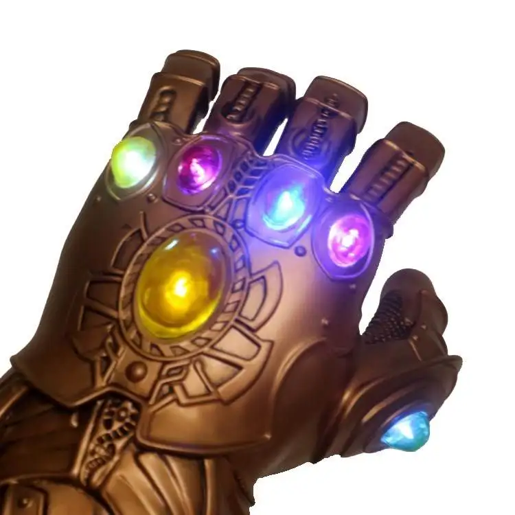 Thanos Infinity Gauntlet костюмы для косплея Бесконечность камни Led перчатки Хэллоуин