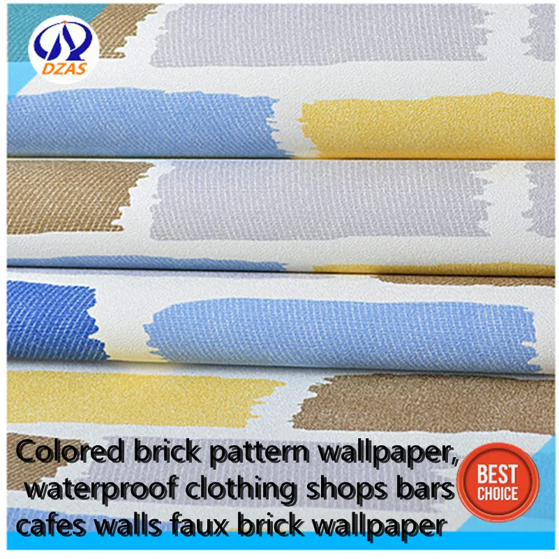 Обои с цветным рисунком кирпича водонепроницаемые обои из искусственного для