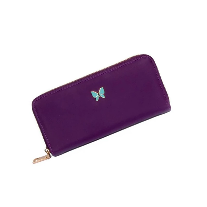 Нейлон кошельки бренд 2017 Новый Мода длинным Твердые Женщины кошелек на молнии