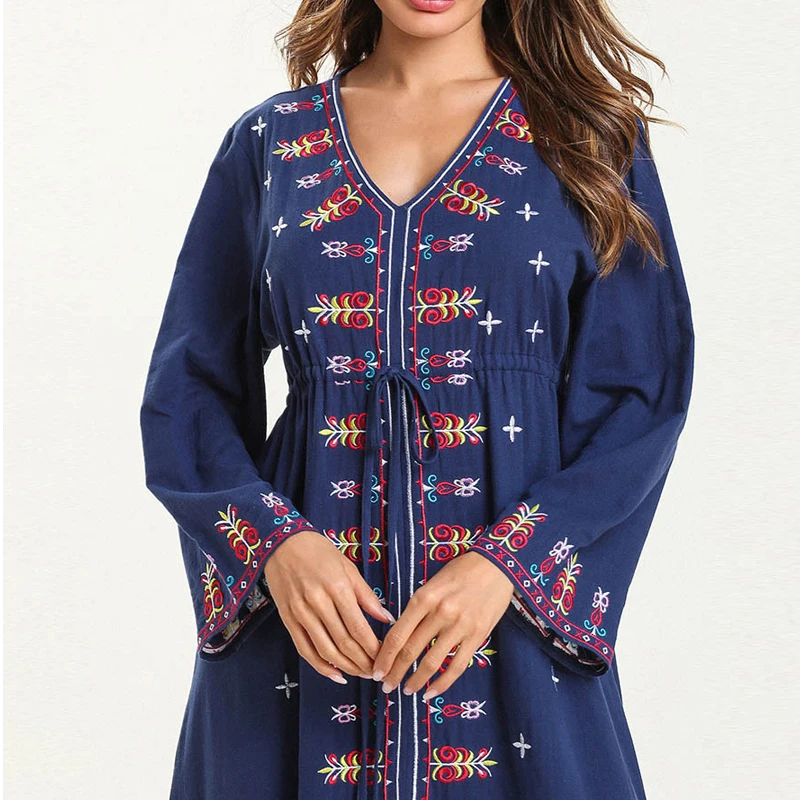 Мусульманское платье Abaya в Дубае кафтан Рамадан Caftan Marocain хиджаб Абая для женщин