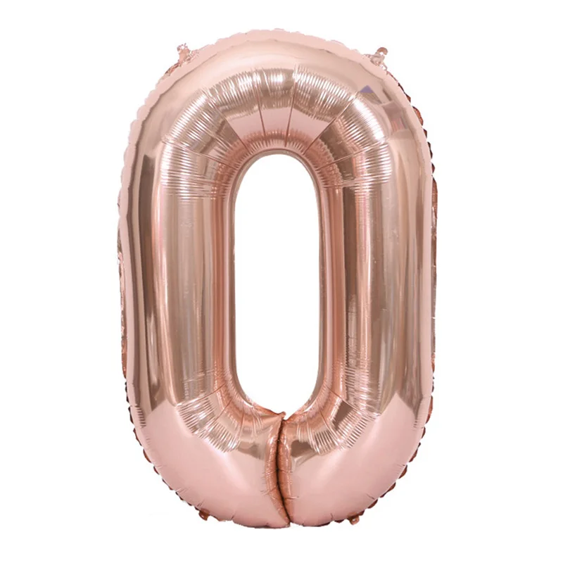 champagne number 0 32 дюйма Фольга шара с цифрой Большие размеры: 86X53 см воздушные гелиевые цифры воздушные шары Globos одежда для свадьбы, дня рождения украшения детская бальная - Цвет: champagne number 0