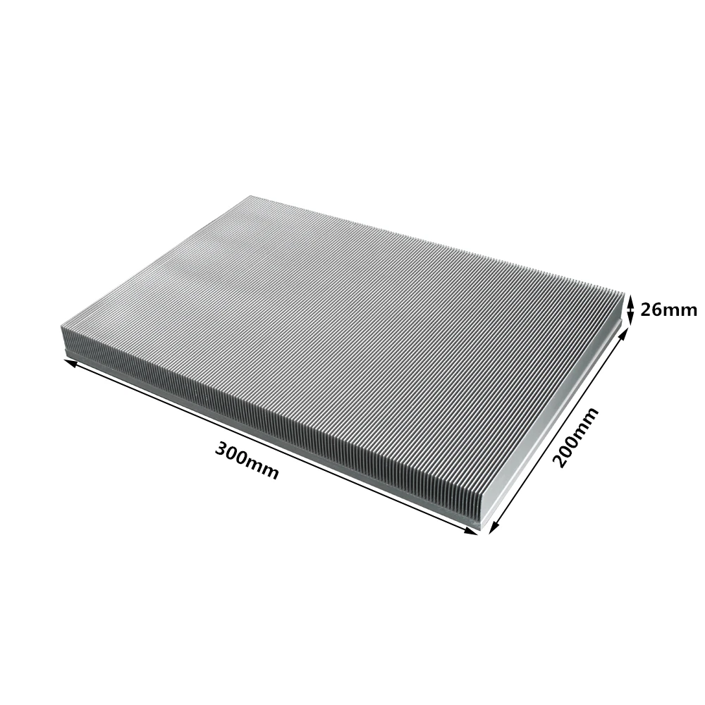 300x200x26 мм алюминиевый радиатор Skiving Fin Радиатор большой для электронного