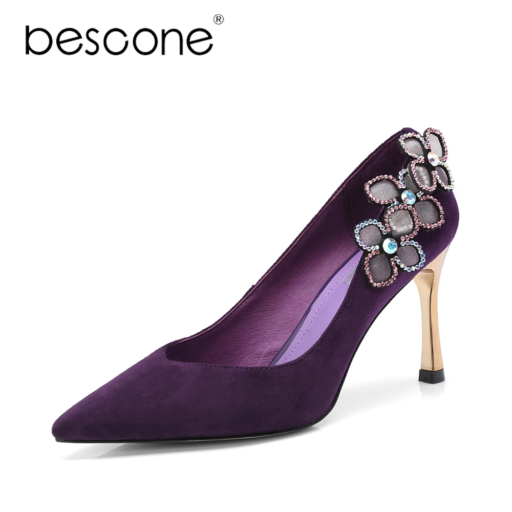 BESCONE/Лидер продаж Осенние туфли-лодочки Пикантные туфли с острым носком