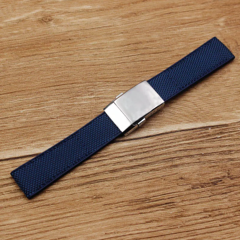 Blue blue line Аксессуары для часов, применимые для Breitling, Мстители, супер морская серия, нейлоновый холщовый ремешок, Мужской Женский резиновый ремешок, 22 мм - Цвет ремешка: Blue blue line