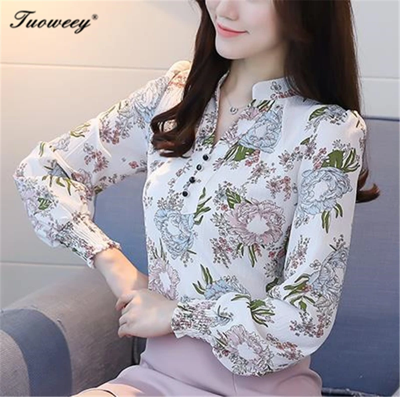 

Женские топы с принтом, модные блузки с длинными рукавами, милые женские рубашки, повседневная одежда с принтом OL, женские топы, новинка весн...