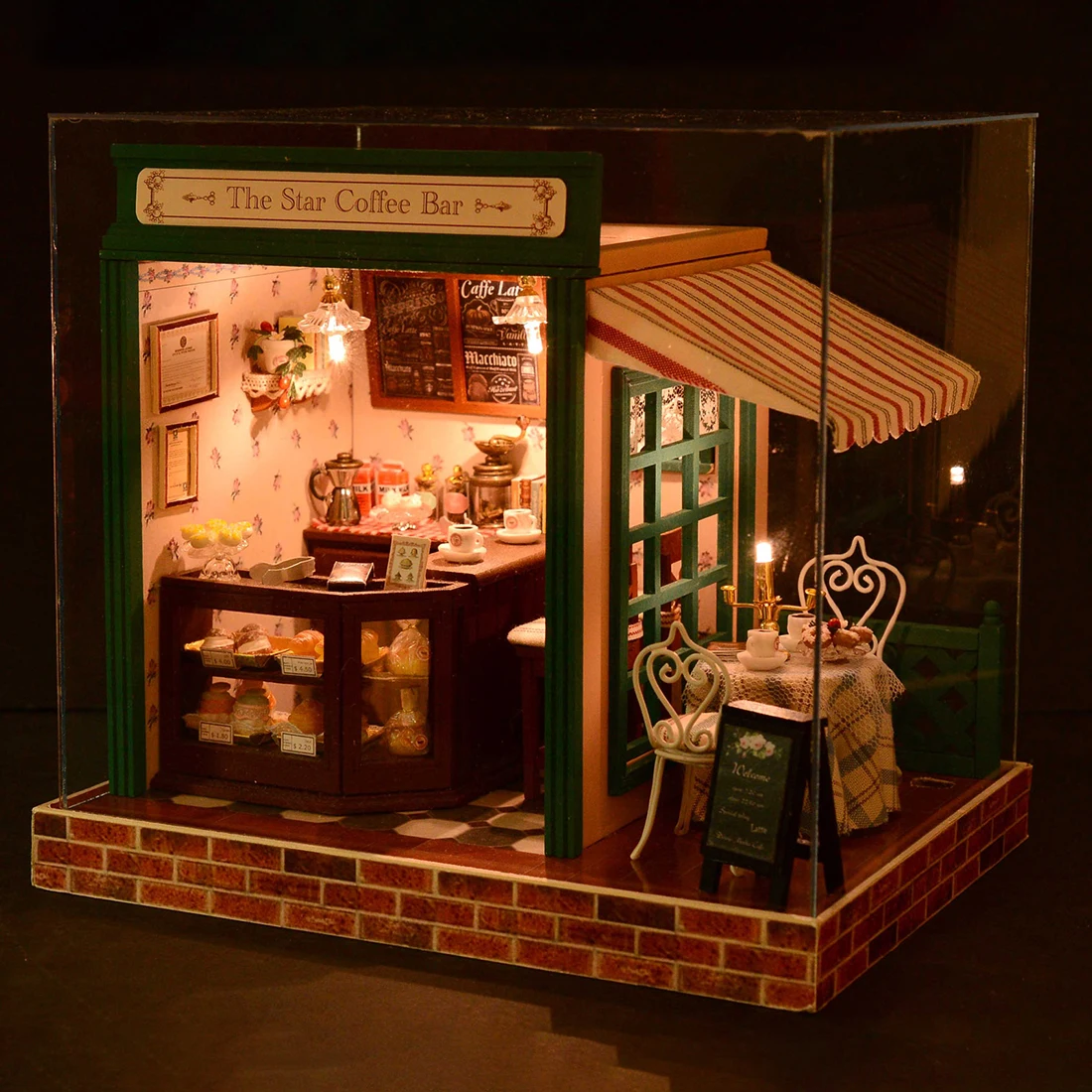Интересный кукольный домик кофе бар звезд 3D Сборка DIY бытовой креативный набор "Дом" с чехлом