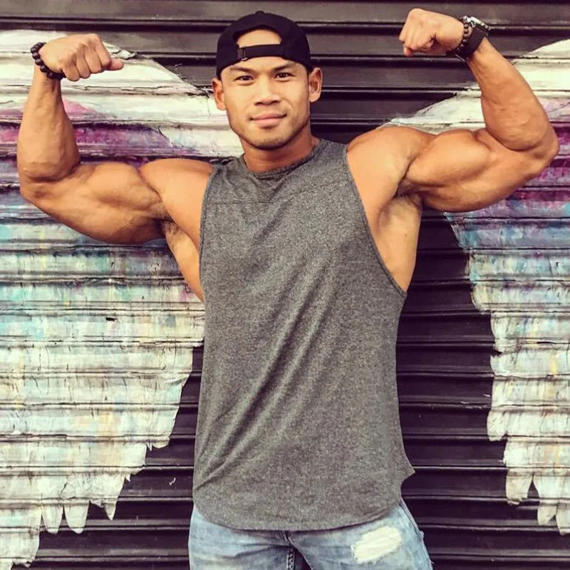 Muscleguys майка для спортзала Мужская одежда тренировок бодибилдинг Стрингер